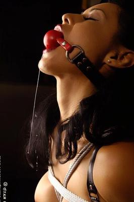 gagged drooling - part  and gifs