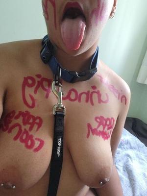 Bondage Udders with a Leash