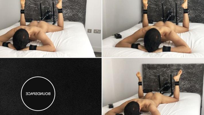 Hogtied et enculée par une machine à baiser (GIF)