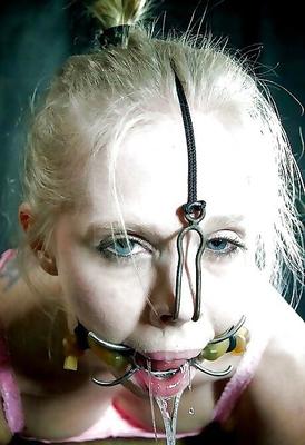 BDSM nose-hook bondage.