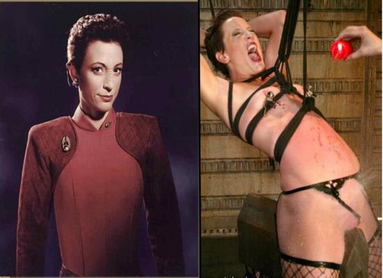 Mujeres de StarTrek antes después/ sólo imaginación fantástica