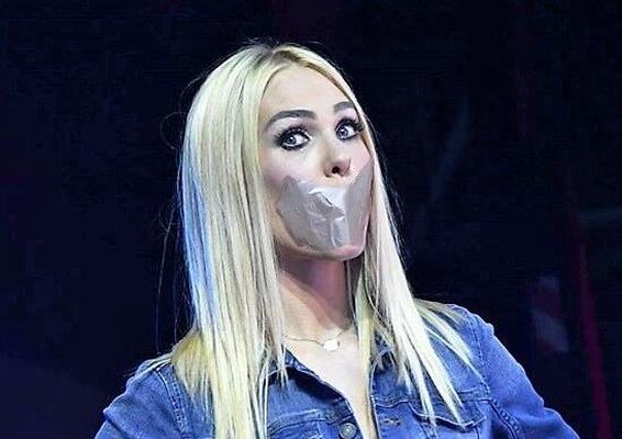 Ilary Blasi bound and gagged