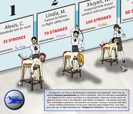 Выпоротые стюардессы (порка, наказание, боль)
