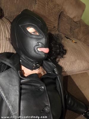 englishbootedlady loves a leather gimp hood