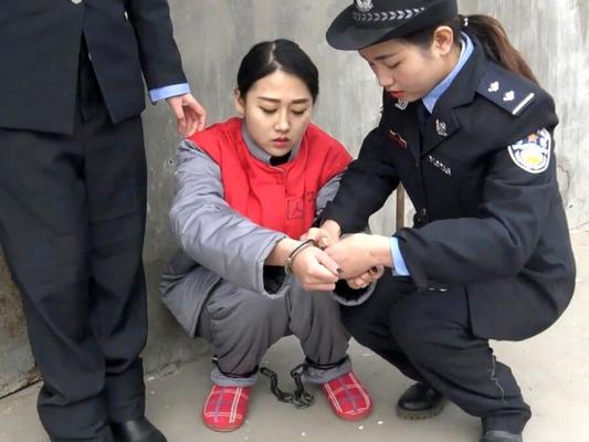 Chinese female prisoner in jail