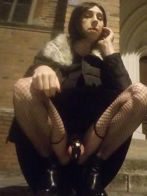 Crossdresser se divertindo