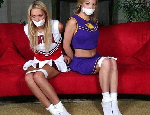 Two cheerleader bound and gagged