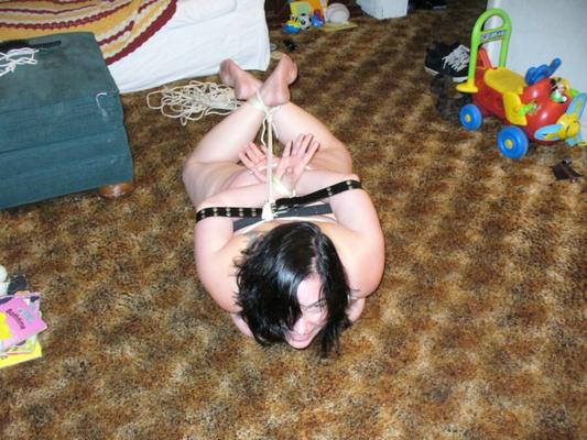 Hogtied Naked Bondage Slut