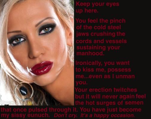 Castration captions from the web