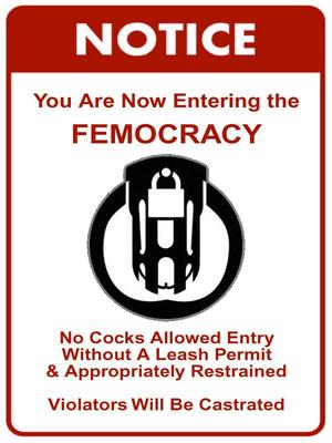 The Femocracy - Official Signs and Legal Notices