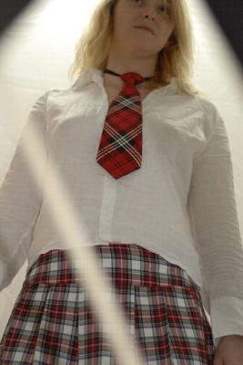 School girl caning