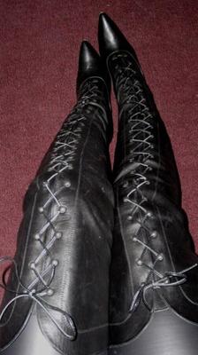 Leather boots