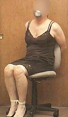 Chair Tied Crossdressed