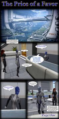 Mass effect Lesbian comic The price of a favor