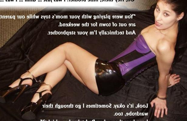 Latex Captions : kinky playtime with slutty stepsister